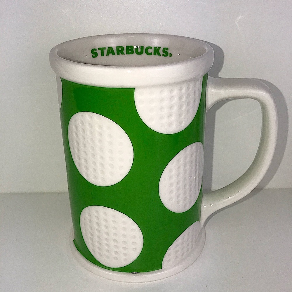 2006 Starbucks Coffee Golf Ball Mug Green 16 Ounce Tall Mug Cup